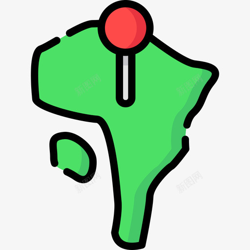 非洲导航地图2线性颜色图标svg_新图网 https://ixintu.com 导航地图2 线性颜色 非洲