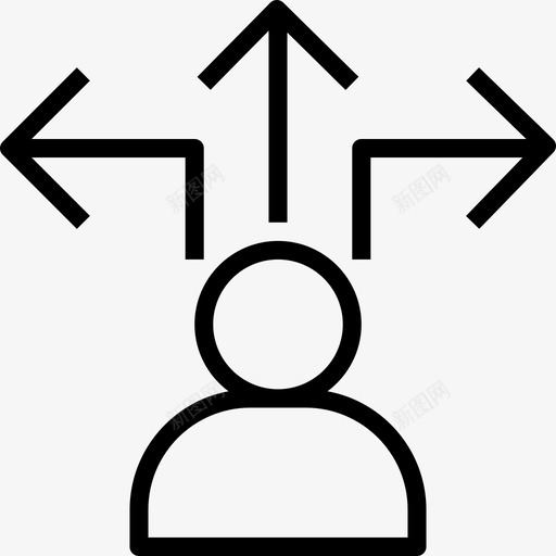 用户商业智能线性图标svg_新图网 https://ixintu.com 商业智能 用户 线性