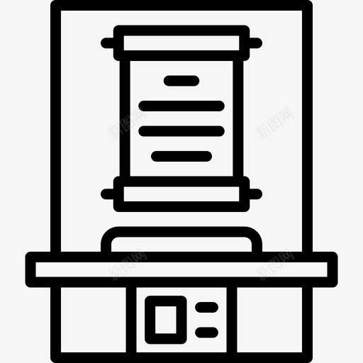 卷轴博物馆29直线图标svg_新图网 https://ixintu.com 博物馆29 卷轴 直线