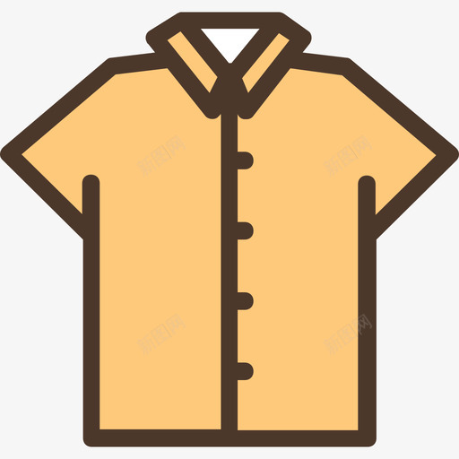 衬衫衣服51线性颜色图标svg_新图网 https://ixintu.com 线性颜色 衣服51 衬衫