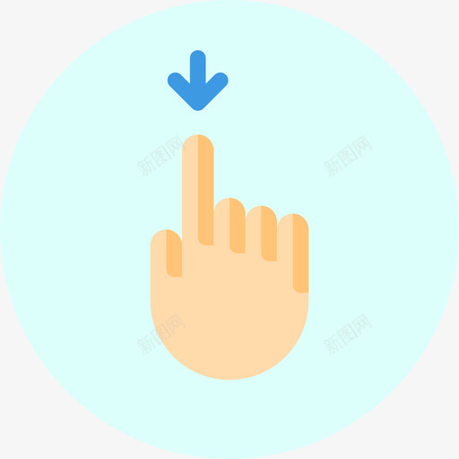 轻触手势设置3扁平图标svg_新图网 https://ixintu.com 扁平 手势设置3 轻触