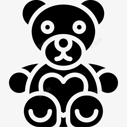 泰迪熊浪漫17填充图标svg_新图网 https://ixintu.com 填充 泰迪熊 浪漫17