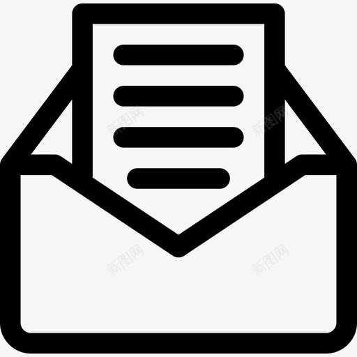 电子邮件工作场所14直线图标svg_新图网 https://ixintu.com 工作场所14 电子邮件 直线