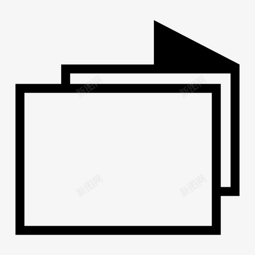 折叠纸宣传册纸张图标svg_新图网 https://ixintu.com 学校和大学 宣传册 折叠纸 教育 纸张