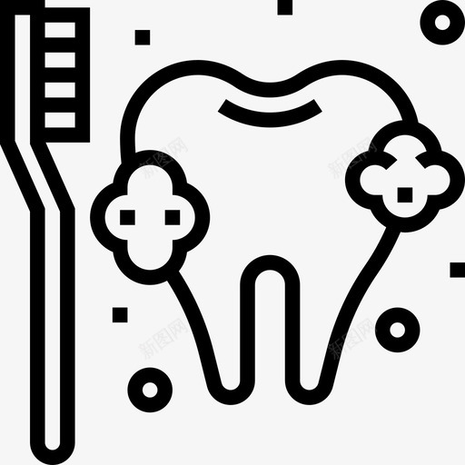 牙刷牙医7线性图标svg_新图网 https://ixintu.com 牙刷 牙医7 线性