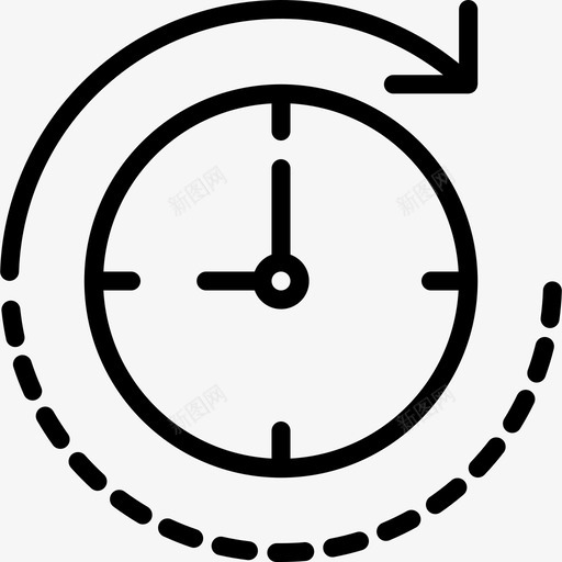 挂钟时间38线性图标svg_新图网 https://ixintu.com 挂钟 时间38 线性