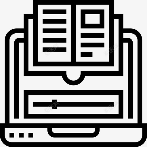 在线学习被动收入2线性图标svg_新图网 https://ixintu.com 在线学习 线性 被动收入2