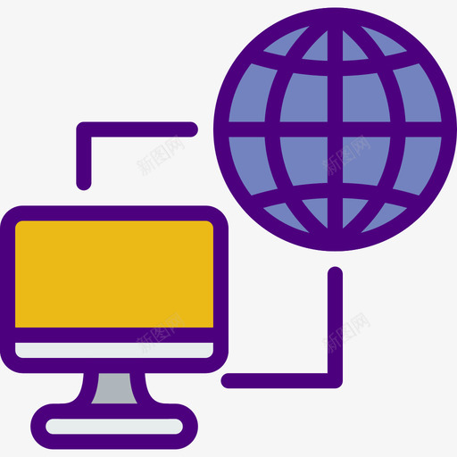 计算机通信14线颜色图标svg_新图网 https://ixintu.com 线颜色 计算机 通信14