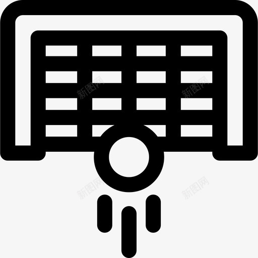 进球足球5直线图标svg_新图网 https://ixintu.com 直线 足球5 进球