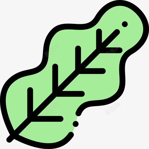 叶热带15线形颜色图标svg_新图网 https://ixintu.com 叶 热带15 线形颜色