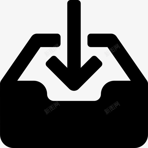 收件箱电子邮件2填充图标svg_新图网 https://ixintu.com 填充 收件箱 电子邮件2