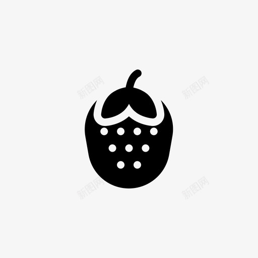 草莓食物水果图标svg_新图网 https://ixintu.com 图标 水果 水果图标字形样式 草莓 食物