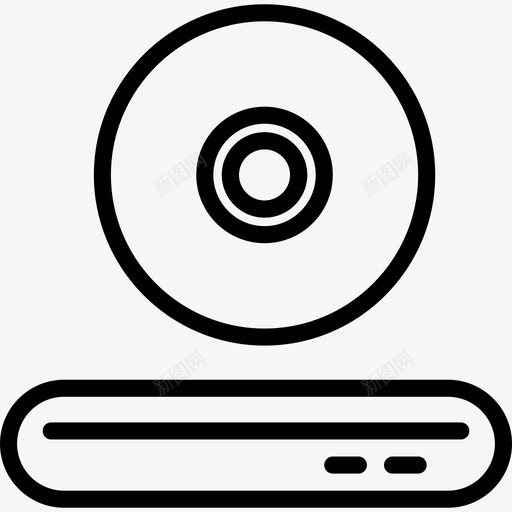 Dvd播放机tech10线性图标svg_新图网 https://ixintu.com Dvd播放机 tech10 线性