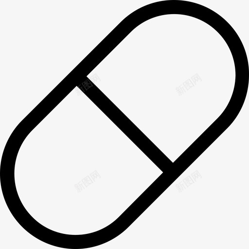 药丸医用66线性图标svg_新图网 https://ixintu.com 医用66 线性 药丸