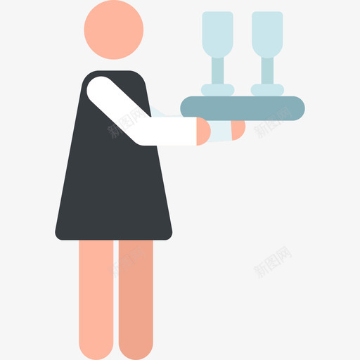 女服务员餐厅2彩色图标svg_新图网 https://ixintu.com 女服务员 彩色 餐厅2
