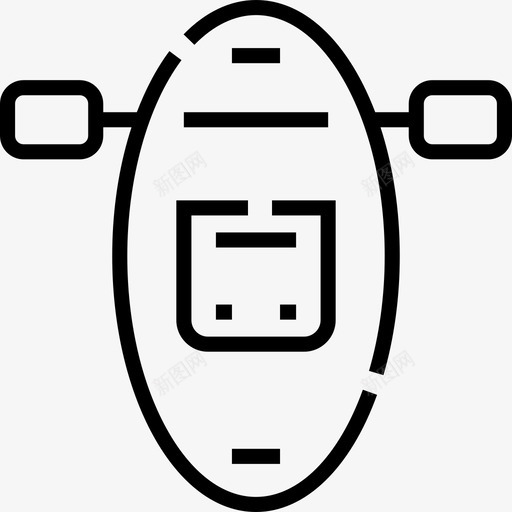皮划艇户外活动20直线型图标svg_新图网 https://ixintu.com 户外活动20 皮划艇 直线型