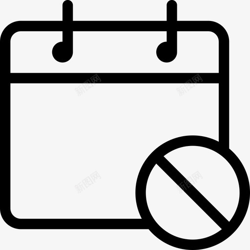 取消事件时间日历线性图标svg_新图网 https://ixintu.com 取消事件 时间日历 线性