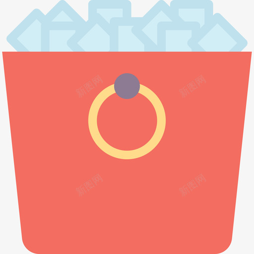 冰桶饮料7扁平图标svg_新图网 https://ixintu.com 冰桶 扁平 饮料7