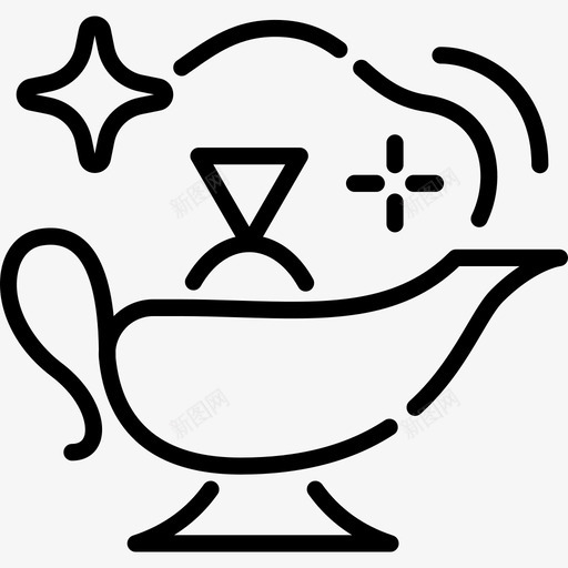 灯魔术11线性图标svg_新图网 https://ixintu.com 灯 线性 魔术11