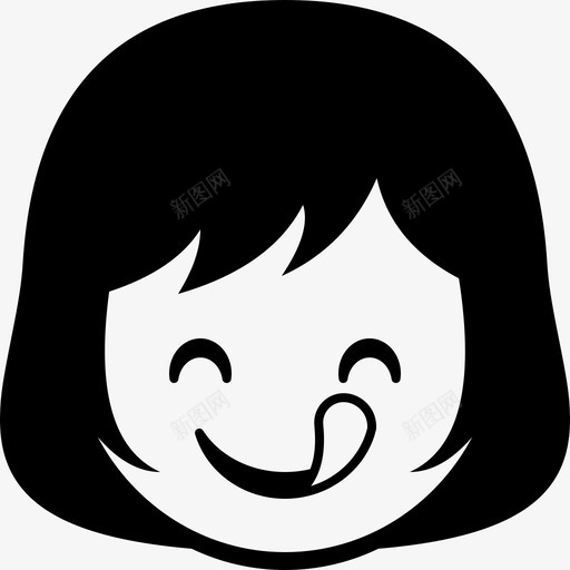 吃表情脸图标svg_新图网 https://ixintu.com 吃 女孩 脸 表情