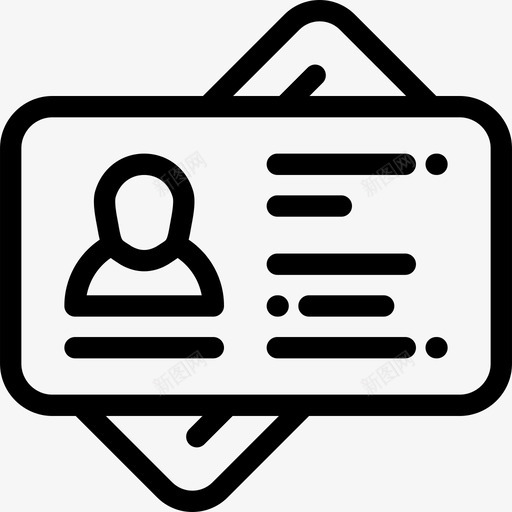 身份证铁路2号线制图标svg_新图网 https://ixintu.com 身份证 铁路2号线制