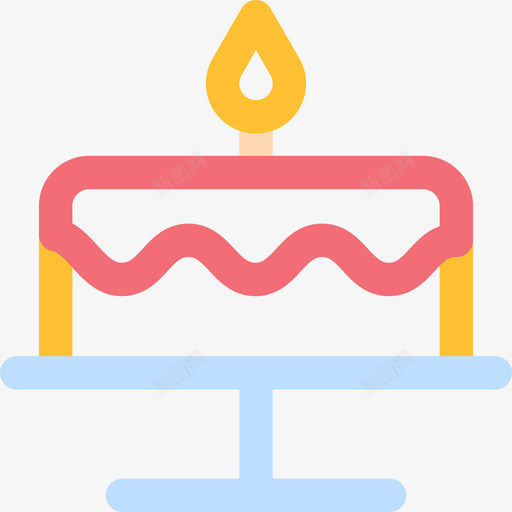 生日蛋糕59岁生日线性颜色图标svg_新图网 https://ixintu.com 59岁生日 生日蛋糕 线性颜色