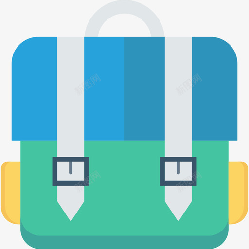 书包学校教育2扁平图标svg_新图网 https://ixintu.com 书包 学校教育2 扁平