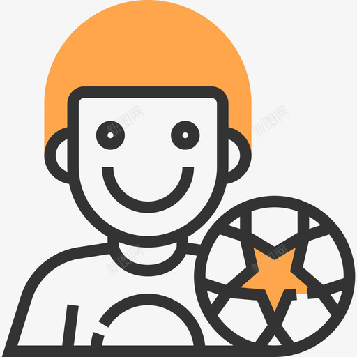 足球运动员职业3黄影图标svg_新图网 https://ixintu.com 职业3 足球运动员 黄影