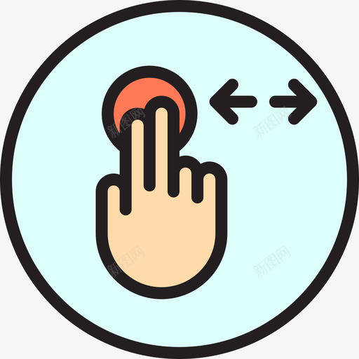 轻触手势设置6线性颜色图标svg_新图网 https://ixintu.com 手势设置6 线性颜色 轻触