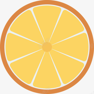 柠檬食物59扁平图标图标