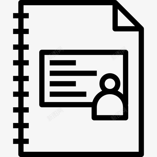笔记本教育114直线图标svg_新图网 https://ixintu.com 教育114 直线 笔记本