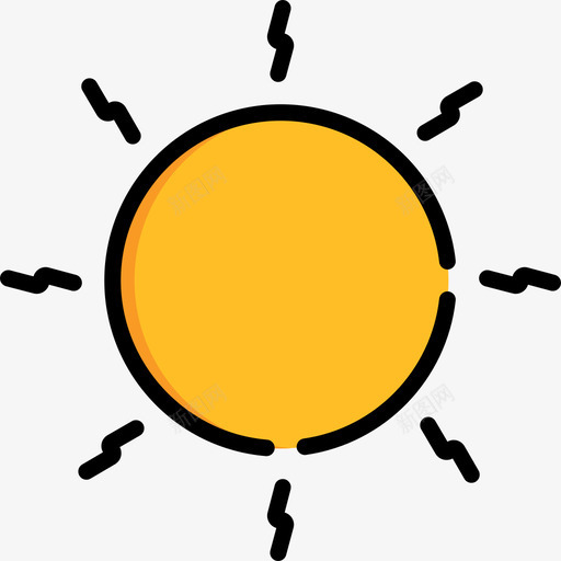 太阳春天15线颜色图标svg_新图网 https://ixintu.com 太阳 春天15 线颜色
