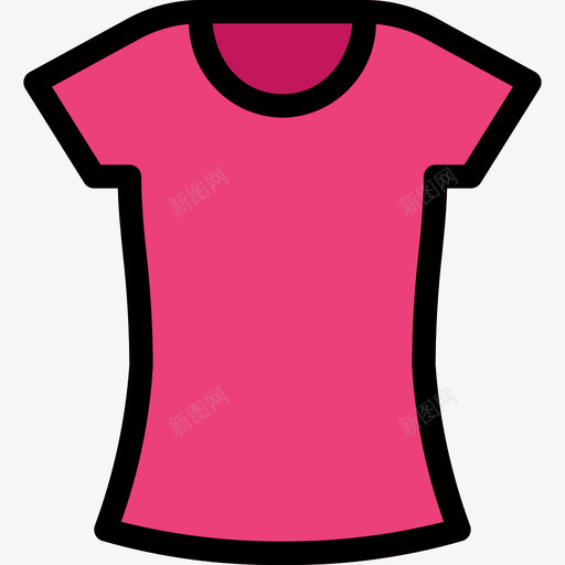 T恤衣服和附件2线颜色图标svg_新图网 https://ixintu.com T恤 线颜色 衣服和附件2