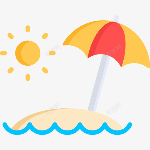 海岛夏季销售2持平图标svg_新图网 https://ixintu.com 夏季销售2 持平 海岛