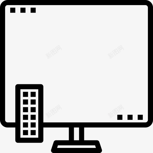 电视设备和技术6线性图标svg_新图网 https://ixintu.com 电视 线性 设备和技术6