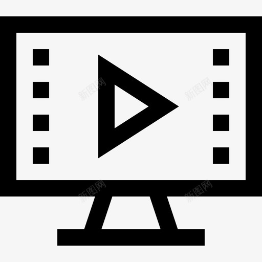 视频播放器编辑器2线性图标svg_新图网 https://ixintu.com 线性 编辑器2 视频播放器
