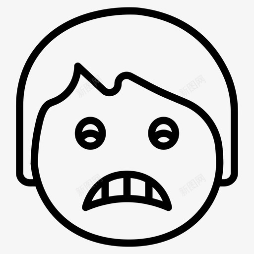 鬼脸表情表情符号图标svg_新图网 https://ixintu.com 笑脸 笑脸和表情线第一卷 脸 表情 表情符号 鬼脸