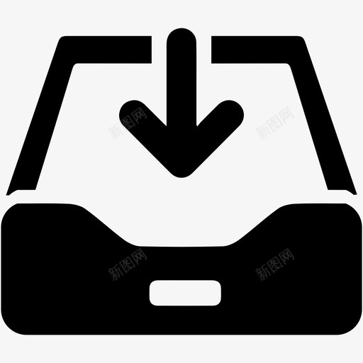 抽屉家具厨房图标svg_新图网 https://ixintu.com 办公室图标 厨房 家具 开放式抽屉 抽屉