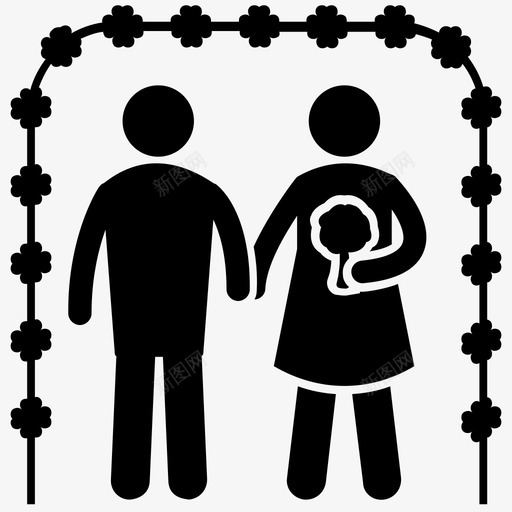 新婚夫妇夫妻爱情订婚爱情图标svg_新图网 https://ixintu.com 夫妻爱情 婚礼铭文图标 已婚夫妇 幸福夫妻 新婚夫妇 订婚爱情