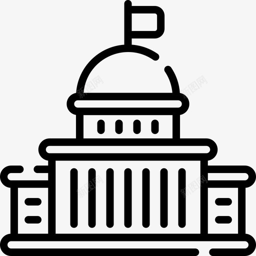 国会大厦政治3直系图标svg_新图网 https://ixintu.com 国会大厦 政治3 直系