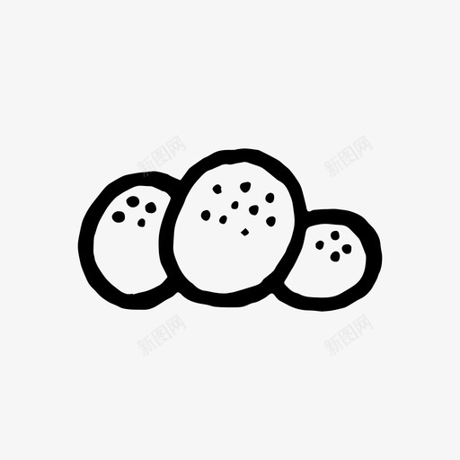 手工面包面包食物图标svg_新图网 https://ixintu.com 手工面包 石头 面包 食物