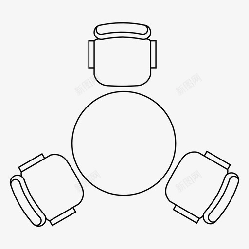 会议桌讨论桌家具图标svg_新图网 https://ixintu.com 会议室家具 会议桌 家具 讨论桌