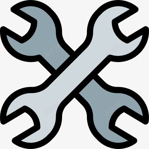 扳手设置11线性颜色图标svg_新图网 https://ixintu.com 扳手 线性颜色 设置11