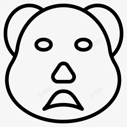 悲伤表情脸图标svg_新图网 https://ixintu.com 悲伤 担心 笑脸 笑脸和表情线第二卷 脸 表情