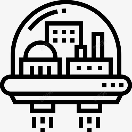 太空殖民地航天技术2线性图标svg_新图网 https://ixintu.com 太空殖民地 线性 航天技术2