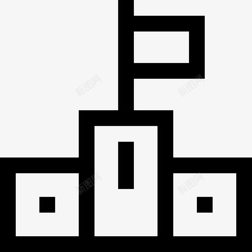 领奖台运动和游戏直线型图标svg_新图网 https://ixintu.com 直线型 运动和游戏 领奖台