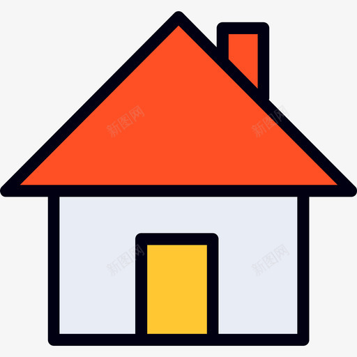 住宅房地产56线性颜色图标svg_新图网 https://ixintu.com 住宅 房地产56 线性颜色