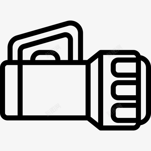 火炬野营47直线型图标svg_新图网 https://ixintu.com 火炬 直线型 野营47