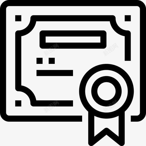 证书教育和学习4直系图标svg_新图网 https://ixintu.com 教育和学习4 直系 证书