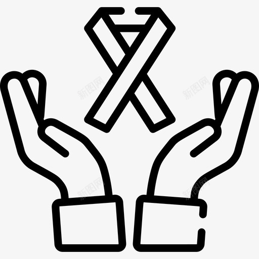 丝带慈善27直系图标svg_新图网 https://ixintu.com 丝带 慈善27 直系